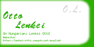 otto lenkei business card