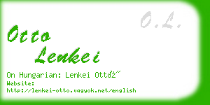 otto lenkei business card